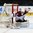 GRAND FORKS, NORTH DAKOTA - APRIL 18: Latvia's Gustavs Grigals #29 makes a save against Russia during preliminary round action at the 2016 IIHF Ice Hockey U18 World Championship. (Photo by Matt Zambonin/HHOF-IIHF Images)

